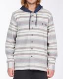 Billabong Baja Hooded Flannel in Stone (Stn) Shirt