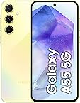 Samsung Galaxy A55 5G Smartphone, Android-Handy ohne Vertrag, 256 GB / 8 GB RAM, 2 Tage Akkulaufzeit, 50-MP-Kamera, Awesome Lemon, 2,5 Jahre Herstellergarantie