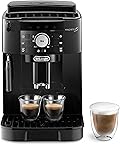 De'Longhi Magnifica S ECAM11.112.B, Kaffeevollautomat mit Milchaufschäumdüse für Cappuccino, mit Espresso Direktwahltasten und Drehregler, 2-Tassen-Funktion, Schwarz