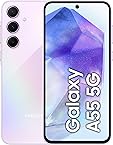 Samsung Galaxy A55 5G Smartphone, Android-Handy ohne Vertrag, 256 GB / 8 GB RAM, 2 Tage Akkulaufzeit, 50-MP-Kamera, Awesome Lilac, 2,5 Jahre Herstellergarantie