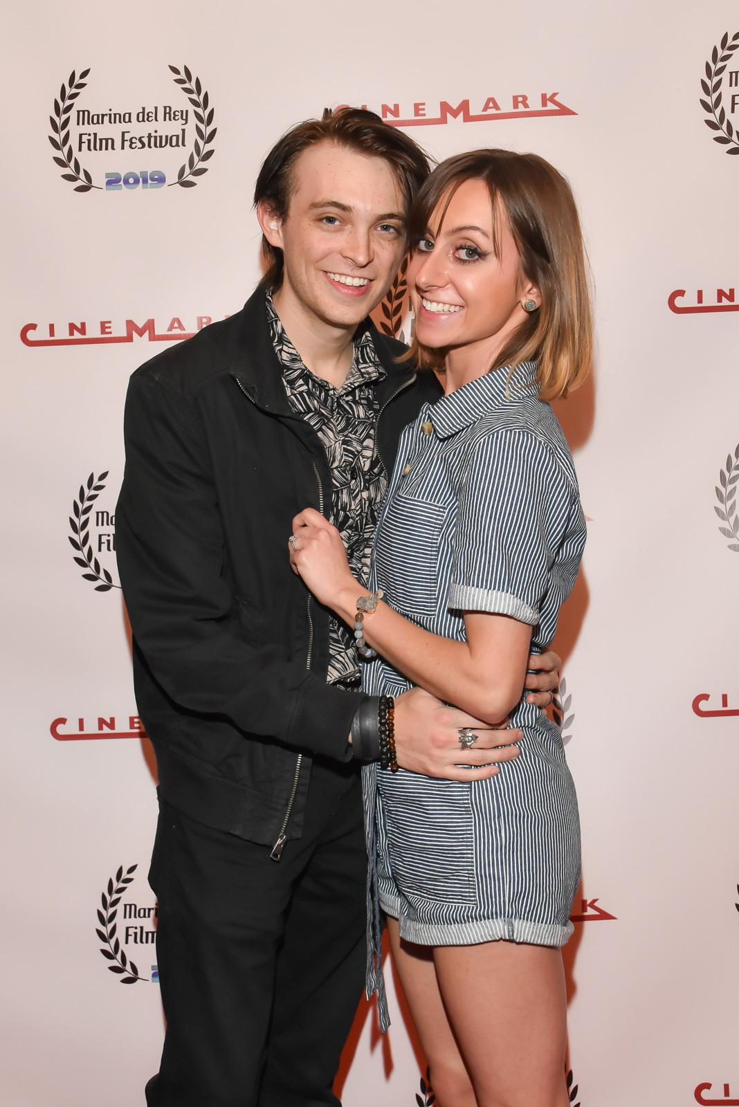 Allisyn Snyder and Dylan Riley Snyder at an event for Room 566 (2019)