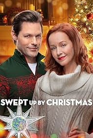 Lindy Booth and Justin Bruening in Swept Up by Christmas (2019)