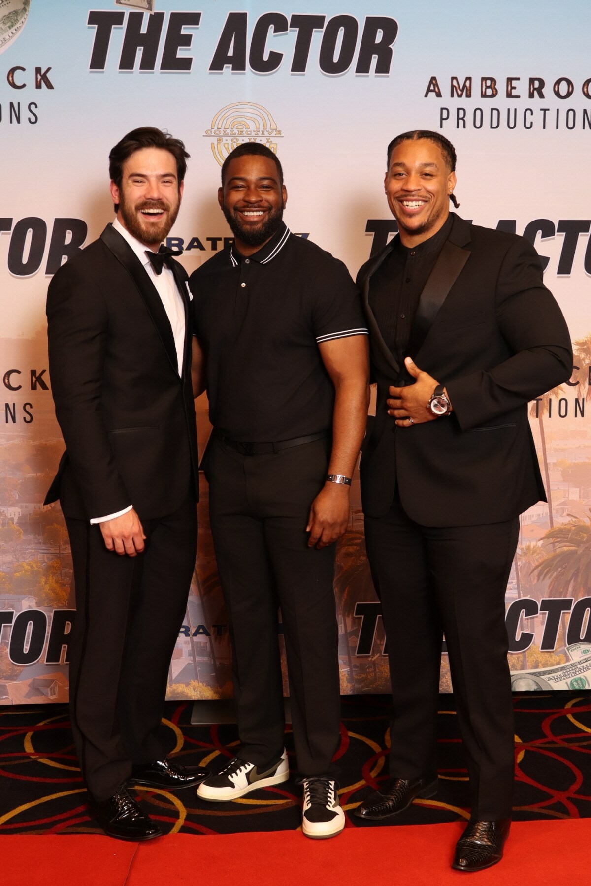 Jordan Brookins, Noah Archibald, and Stacey A Sheffield at an event for The Actor (2024)