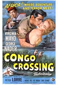 Peter Lorre, Virginia Mayo, and George Nader in Congo Crossing (1956)