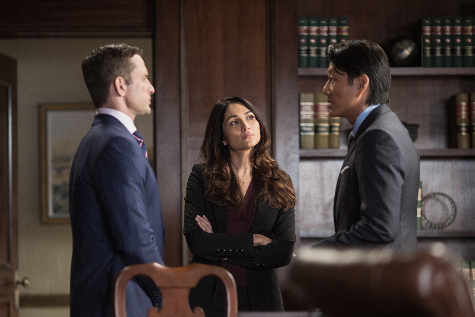 David Fumero, Sung Kang, and Lela Loren in Power (2014)