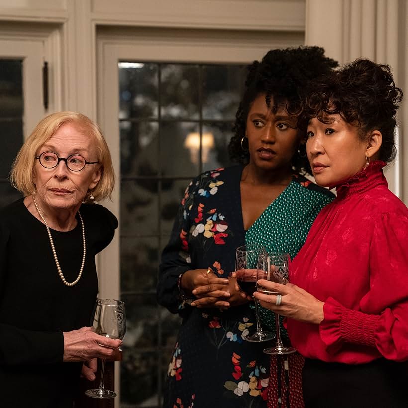 Sandra Oh, Holland Taylor, and Nana Mensah in The Chair (2021)