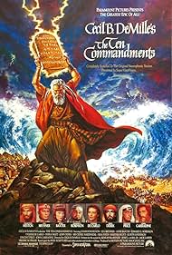 Charlton Heston, Edward G. Robinson, Anne Baxter, Yul Brynner, John Carradine, Yvonne De Carlo, John Derek, and Vincent Price in The Ten Commandments (1956)