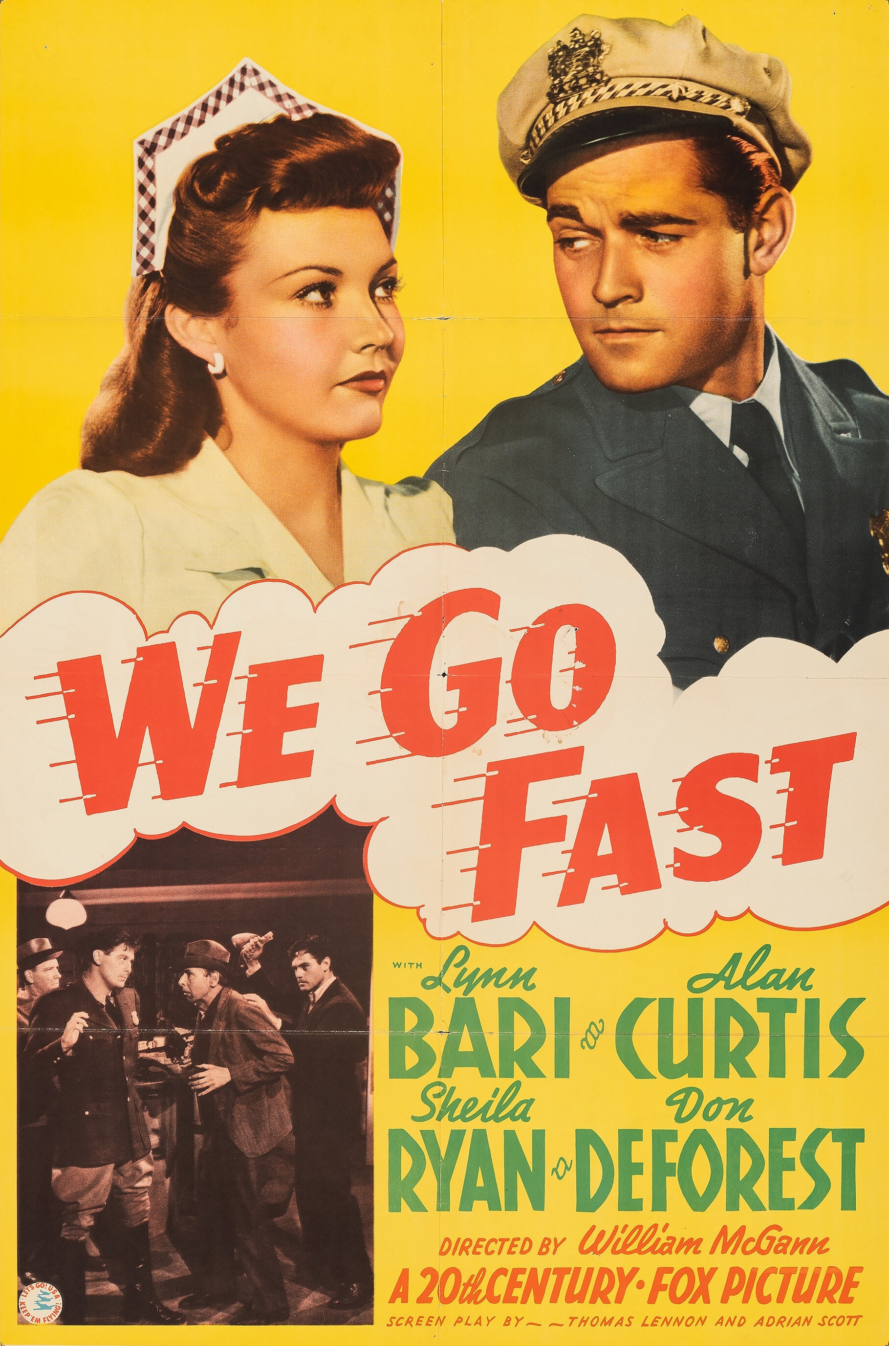 Lynn Bari and Alan Curtis in We Go Fast (1941)