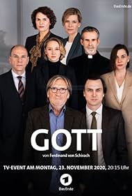 Barbara Auer, Matthias Habich, Ulrich Matthes, Götz Schubert, Ina Weisse, Anna Maria Mühe, and Lars Eidinger in Playing God (2020)