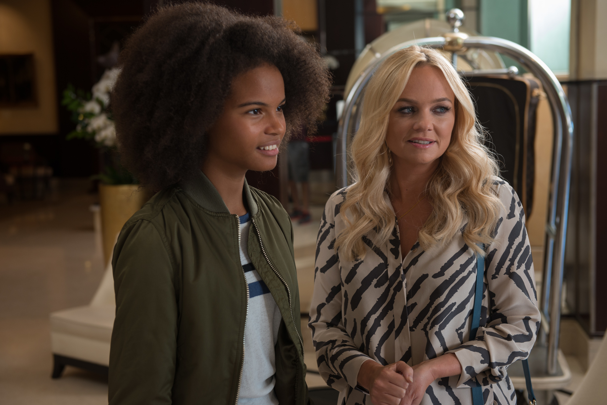 Emma Bunton and Indeyarna Donaldson-Holness in Absolutely Fabulous: The Movie (2016)