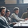 Mark Rylance, Ben Shenkman, Eddie Redmayne, Alex Sharp, and Yahya Abdul-Mateen II in The Trial of the Chicago 7 (2020)