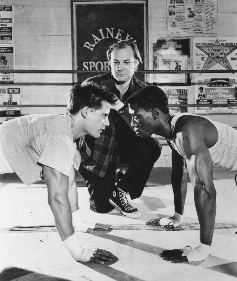 Wesley Snipes, Klaus Maria Brandauer, and Adrian Pasdar in Streets of Gold (1986)