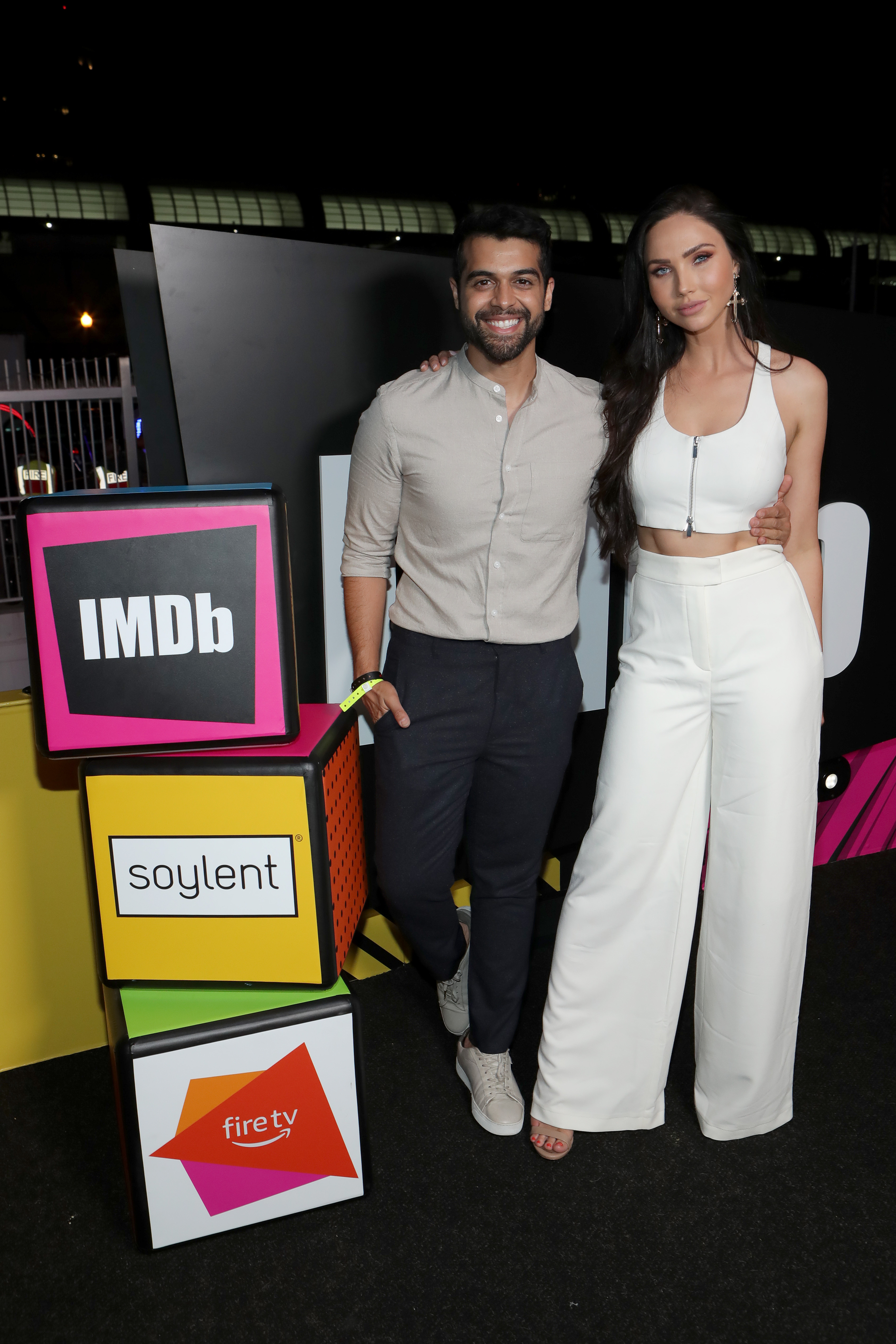 Anand Desai-Barochia and Jessica Green at an event for IMDb at San Diego Comic-Con (2016)