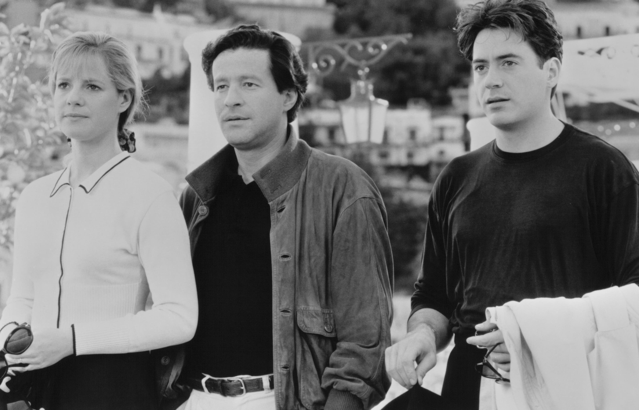 Robert Downey Jr., Bonnie Hunt, and Joaquim de Almeida in Only You (1994)