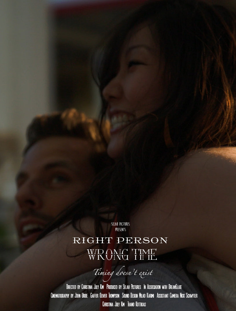 Christina July Kim, Nick Schwyter, Oliver Thompson, Milad Karimi, John Uribe, Thano Kottikas, Natalie O'Neal, Jessica O'Neal, Jenna O'Neal, and Asry Tura in Right Person, Wrong Time (2014)