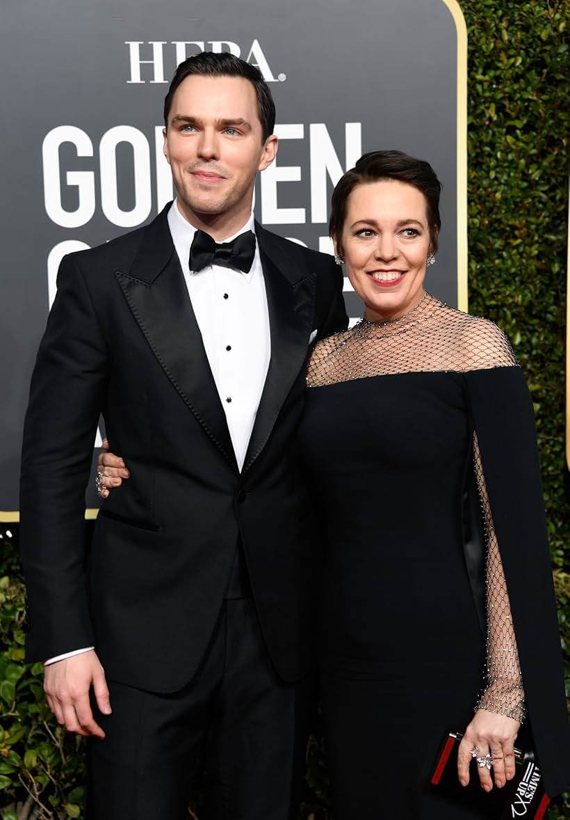 Nicholas Hoult and Olivia Colman at an event for The Favourite (2018)