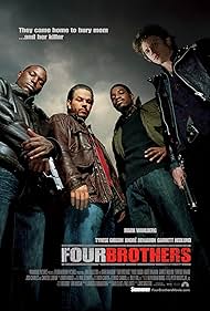 Mark Wahlberg, André 3000, Tyrese Gibson, and Garrett Hedlund in Four Brothers (2005)