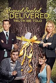 Kristin Booth, Yan-Kay Crystal Lowe, Eric Mabius, and Geoff Gustafson in Signed, Sealed, Delivered: Truth Be Told (2015)