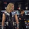 Cobie Smulders and Chris Hemsworth in The Avengers (2012)