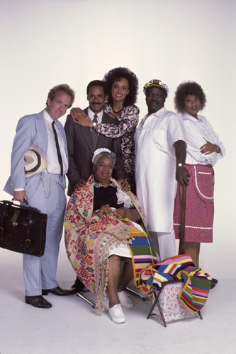 Tim Reid, Tony Burton, Robert Harper, Daphne Reid, Francesca P. Roberts, and Frances E. Williams in Frank's Place (1987)