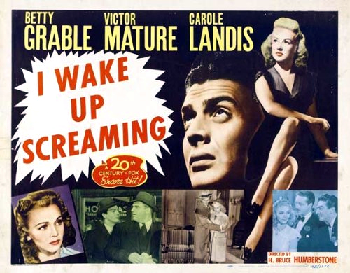 Victor Mature, Betty Grable, Laird Cregar, Allyn Joslyn, and Carole Landis in I Wake Up Screaming (1941)