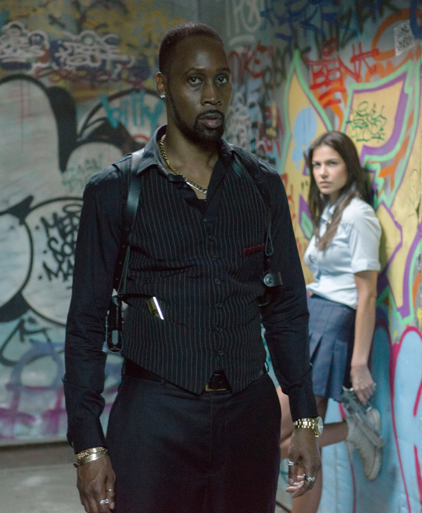 RZA and Catalina Denis in Brick Mansions (2014)