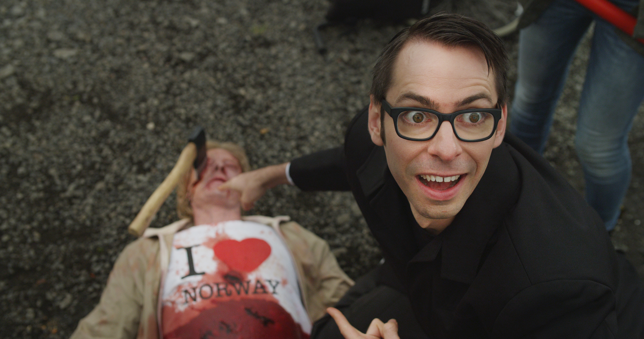 Kristoffer Joner and Martin Starr in Dead Snow 2: Red vs. Dead (2014)