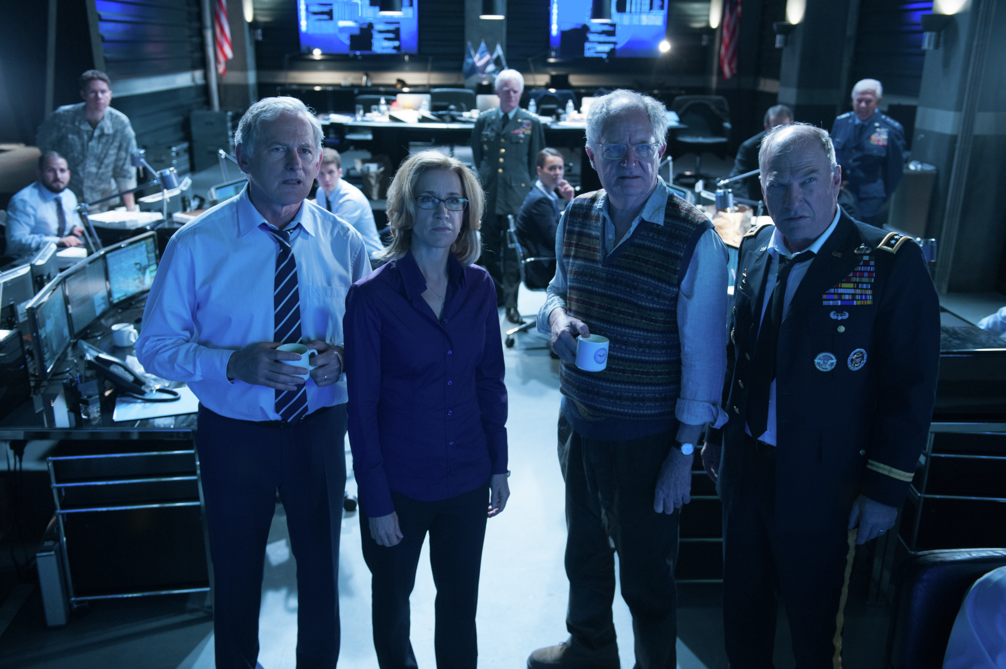 Jim Broadbent, Victor Garber, Felicity Huffman, and Ted Levine in Big Game (2014)