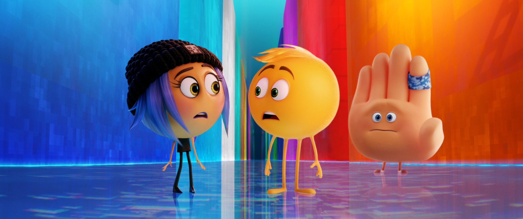 James Corden, Anna Faris, and T.J. Miller in The Emoji Movie (2017)