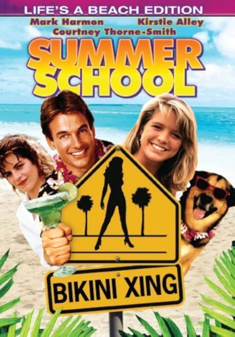 Kirstie Alley, Mark Harmon, and Courtney Thorne-Smith in Summer School (1987)