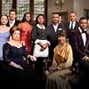 Eva Tamargo, Crystal Fox, Peter Parros, John Schneider, Gavin Houston, Angela Robinson, Renee Lawless, Tika Sumpter, Aaron O'Connell, Tyler Lepley, and Jaclyn Betham in The Haves and the Have Nots (2013)