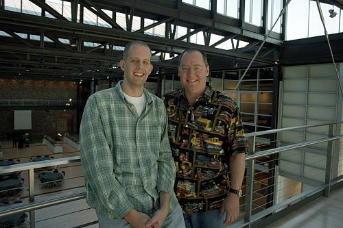 John Lasseter and Pete Docter in Monsters, Inc. (2001)