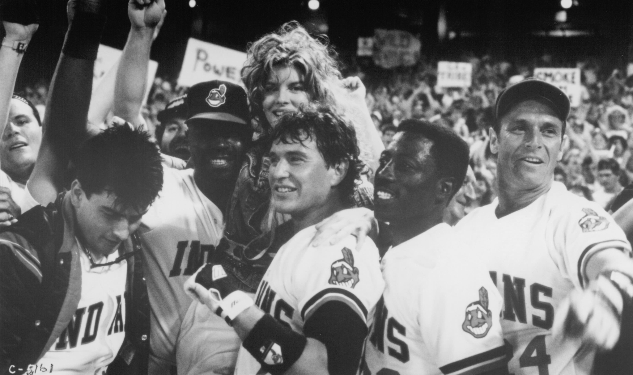 Charlie Sheen, Tom Berenger, Rene Russo, Wesley Snipes, Corbin Bernsen, and Dennis Haysbert in Major League (1989)