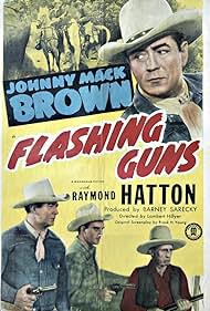 Johnny Mack Brown, Raymond Hatton, and Riley Hill in Flashing Guns (1947)