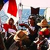 Harrison Ford, Helen Mirren, Hilary Gordon, Rebecca Gordon, Andre Gregory, and Jadrien Steele in The Mosquito Coast (1986)