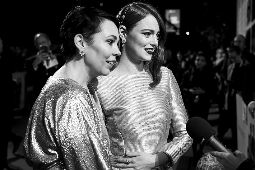 Emma Stone and Olivia Colman at an event for The Favourite (2018)