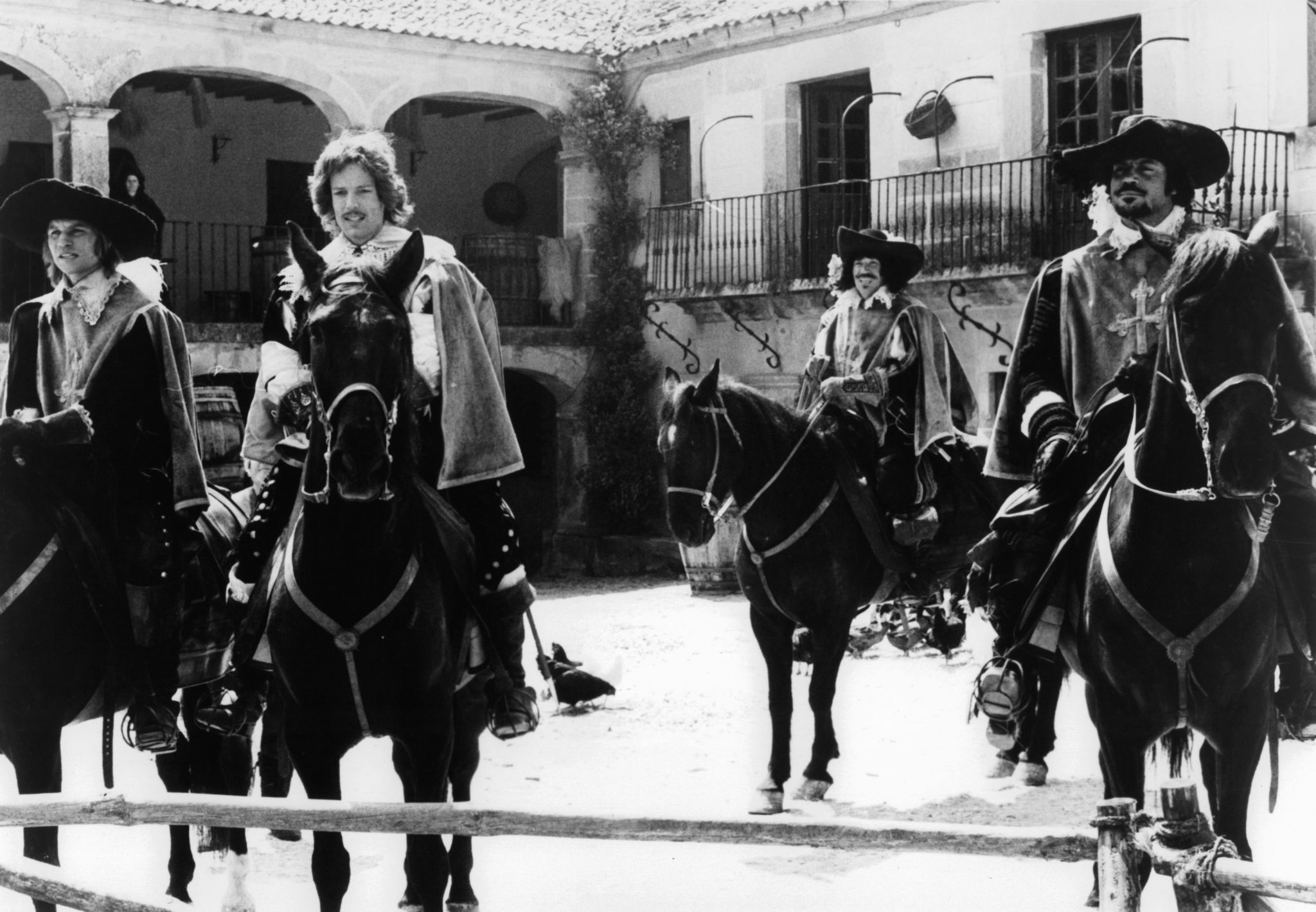 Richard Chamberlain, Oliver Reed, Michael York, and Frank Finlay in The Four Musketeers: Milady's Revenge (1974)