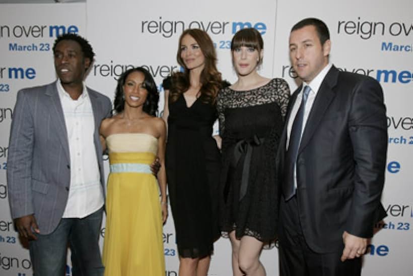 Liv Tyler, Don Cheadle, Jada Pinkett Smith, Adam Sandler, and Saffron Burrows at an event for Reign Over Me (2007)