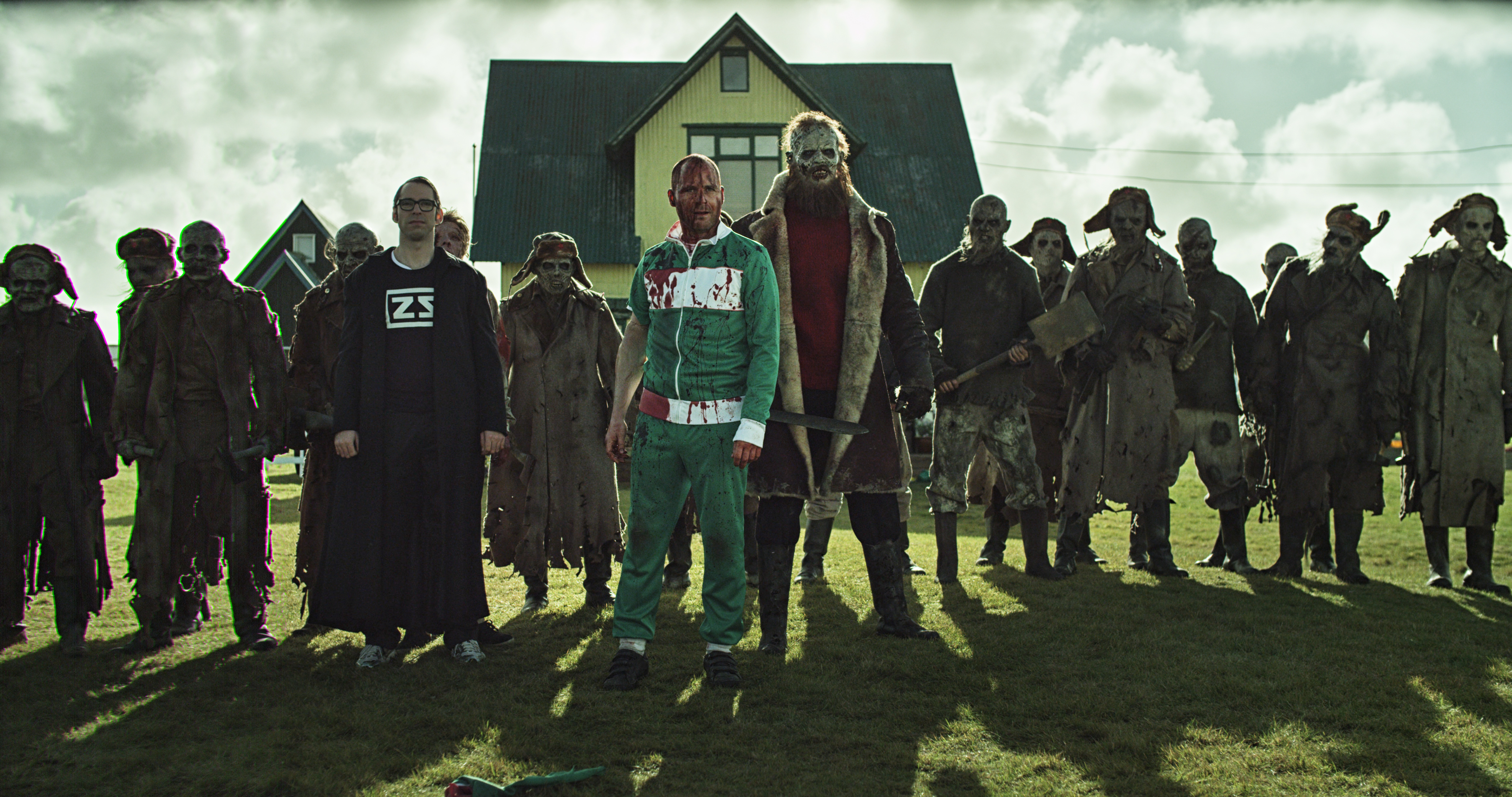 Geir Vegar Hoel, Derek Mears, Martin Starr, Bjørn Martin Lyng, Ivar Lykke, Stig Frode Henriksen, and Fredrik Eliassen in Dead Snow 2: Red vs. Dead (2014)