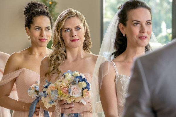 Christine Chatelain, Maggie Lawson, and Ellen Ewusie in My Favorite Wedding (2017)