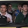 James Buckley, Blake Harrison, Simon Bird, and Joe Thomas in The Inbetweeners (2008)