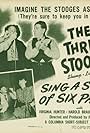 Moe Howard, Larry Fine, Shemp Howard, and Virginia Hunter in Sing a Song of Six Pants (1947)