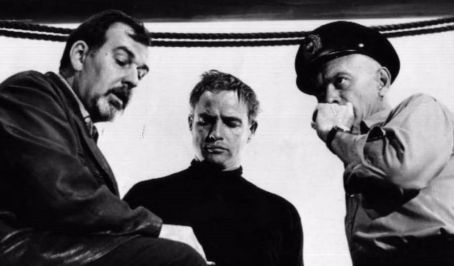 Marlon Brando, Yul Brynner, and Bernhard Wicki in Morituri (1965)