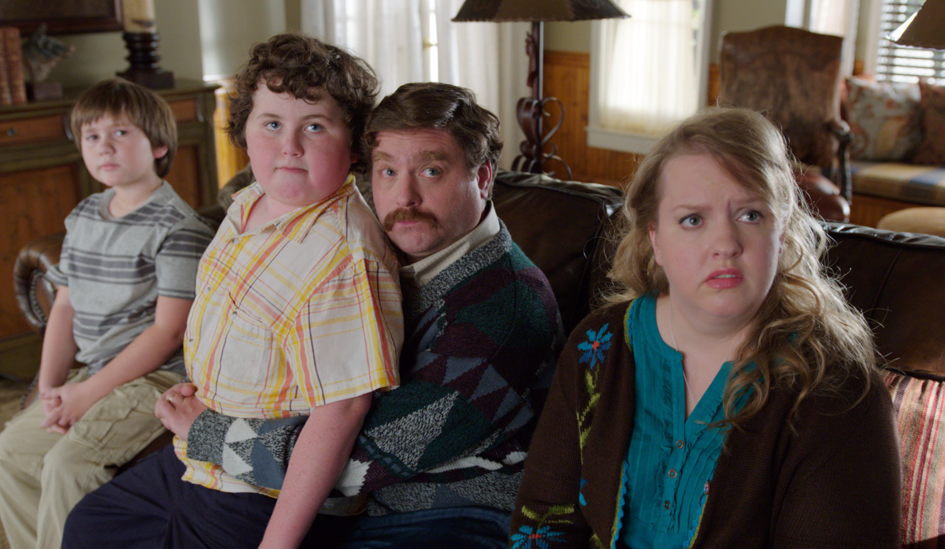 Zach Galifianakis, Sarah Baker, Kya Haywood, and Grant Goodman in The Campaign (2012)