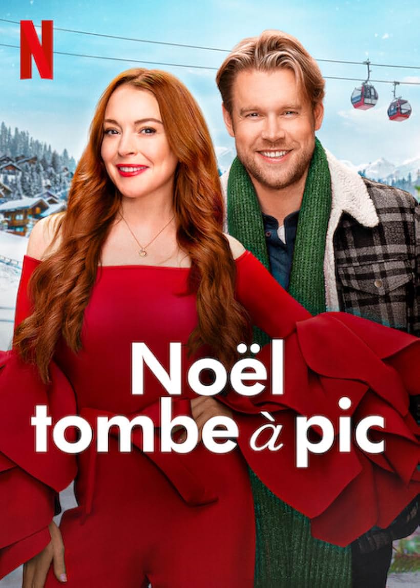 Lindsay Lohan and Chord Overstreet in Falling for Christmas (2022)