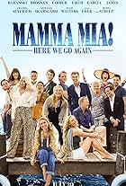 Pierce Brosnan, Colin Firth, Cher, Andy Garcia, Meryl Streep, Stellan Skarsgård, Christine Baranski, Julie Walters, Dominic Cooper, Amanda Seyfried, Hugh Skinner, Jeremy Irvine, Alexa Davies, Lily James, Jessica Keenan Wynn, and Josh Dylan in Mamma Mia! Here We Go Again (2018)