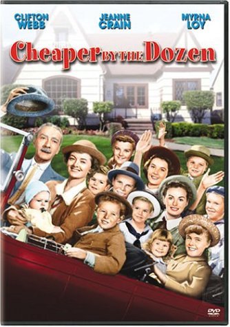 Myrna Loy, Jeanne Crain, Betty Barker, Barbara Bates, Patti Brady, Teddy Driver, Jimmy Hunt, Betty Lynn, Roddy McCaskill, Carol Nugent, Norman Ollestad, and Clifton Webb in Cheaper by the Dozen (1950)