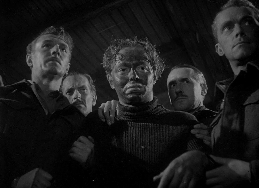 Jimmy Hanley, Jack Lambert, Guy Middleton, and Michael Redgrave in The Captive Heart (1946)