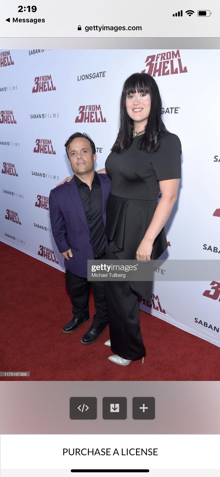 My wife Emily and I at the 3 from hell movie premiere