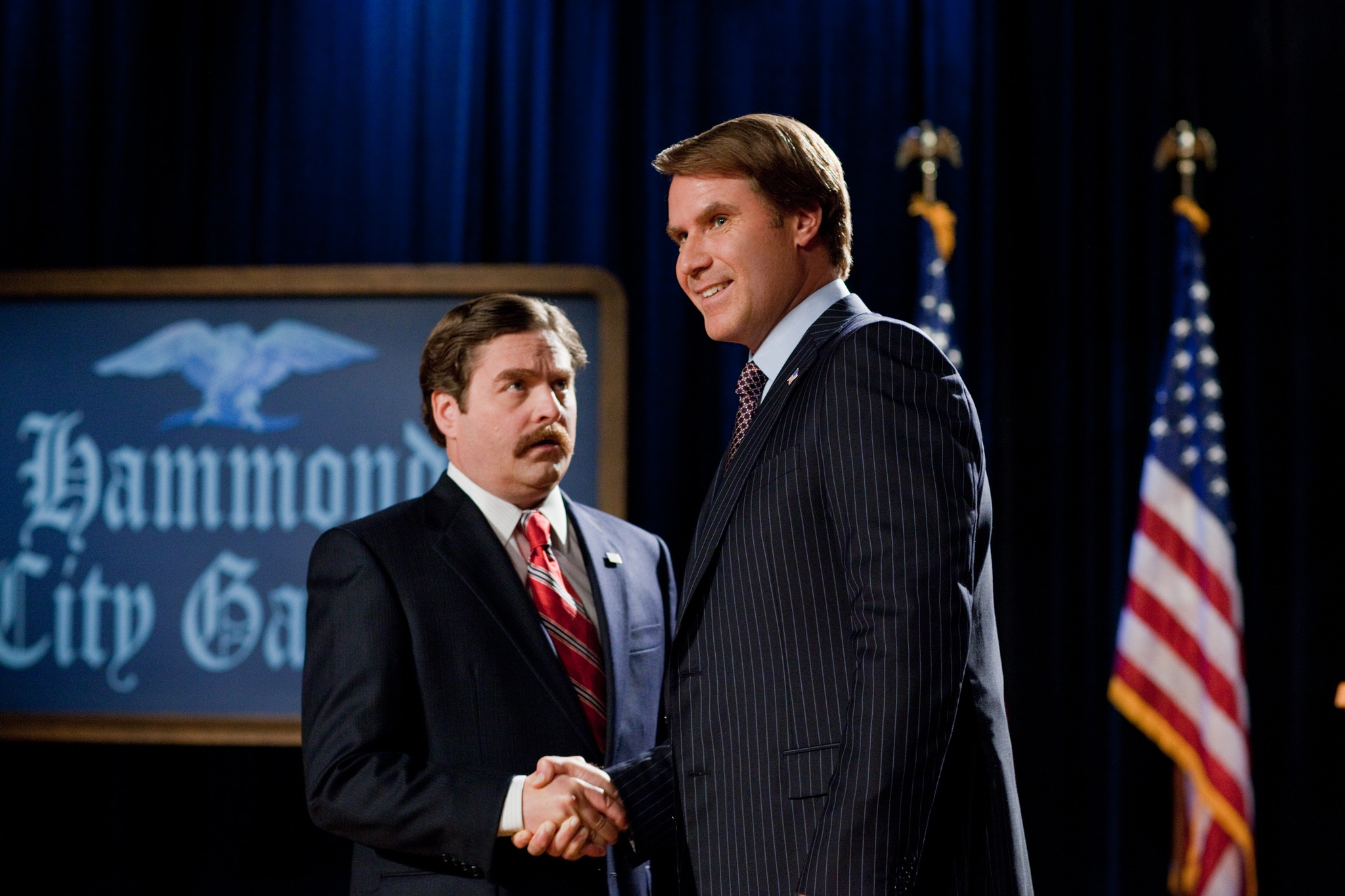 Will Ferrell and Zach Galifianakis in The Campaign (2012)